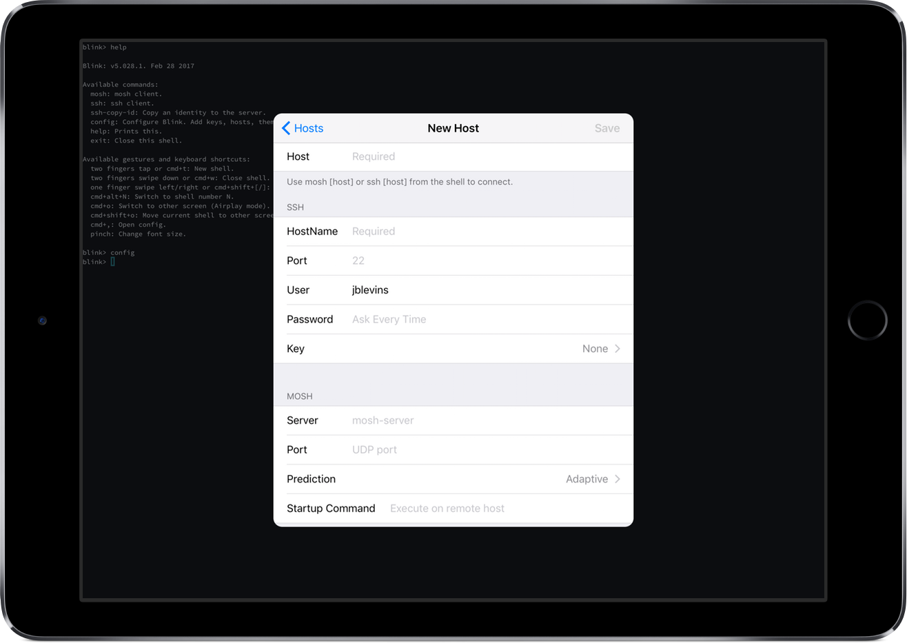 Configuring a New Host