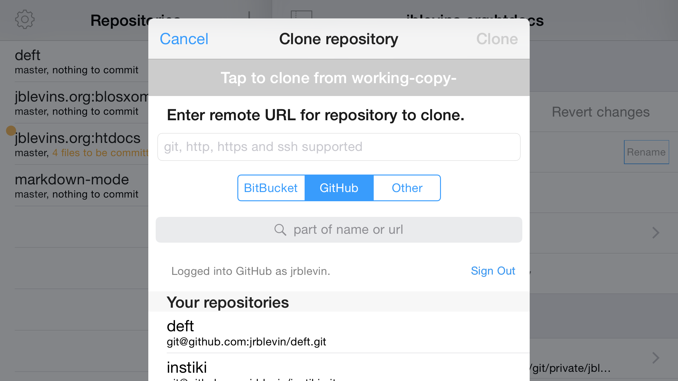 Cloning a Repository